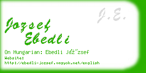 jozsef ebedli business card